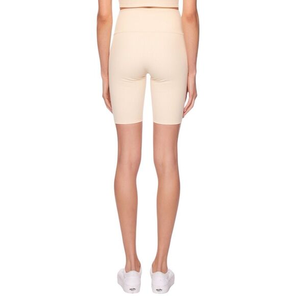 Susana Monaco Rib Biker Short in Cream Small - Picture 2 of 9